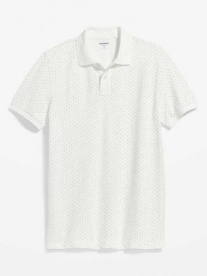 Polos Old Navy Printed Classiche Fit Pique Polo Homme Noir Blanche | 042-VOLFGA