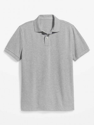 Polos Old Navy Uniform Pique Polo Homme Grise Clair | 528-ZJMVYS