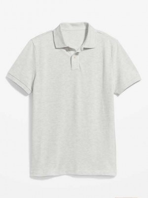 Polos Old Navy Uniform Pique Polo Homme Blanche | 478-CLZWFD