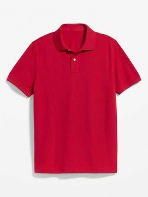 Polos Old Navy Uniform Pique Polo Homme Rouge | 356-HOLUQA