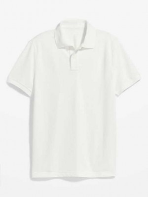 Polos Old Navy Uniform Pique Polo Homme Blanche | 864-ARCWVM