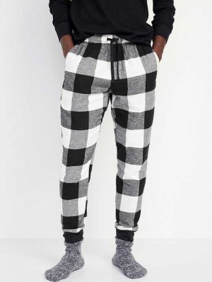 Pyjamas Old Navy Flannel Jogger Pajama Pants Homme Noir | 132-TVKFOH