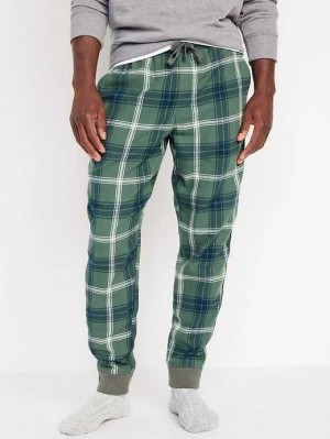 Pyjamas Old Navy Flannel Jogger Pajama Pants Homme Vert Bleu | 123-LVATWN