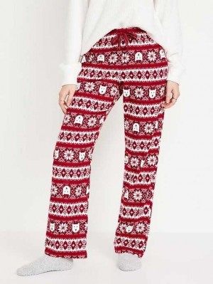 Pyjamas Old Navy Flannel Pajama Pants Femme Rouge | 641-BQNAEW