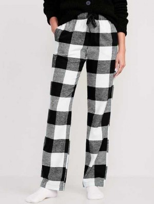 Pyjamas Old Navy Flannel Pajama Pants Femme Noir | 841-ZRTJPE