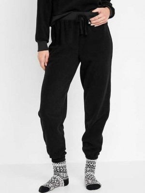 Pyjamas Old Navy High-Waisted Micro Fleece Pajama Jogger Pants Femme Noir | 569-YCMRBL