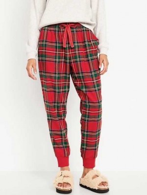 Pyjamas Old Navy Matching Flannel Jogger Pajama Pants Femme Rouge | 375-ALSWPY