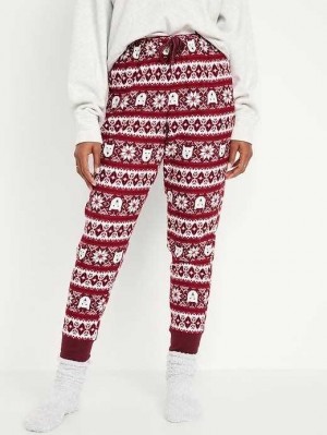 Pyjamas Old Navy Matching Flannel Jogger Pajama Pants Femme Rouge | 357-QHNCPG