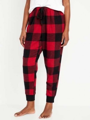 Pyjamas Old Navy Matching Flannel Jogger Pajama Pants Femme Rouge | 145-LAHQFU