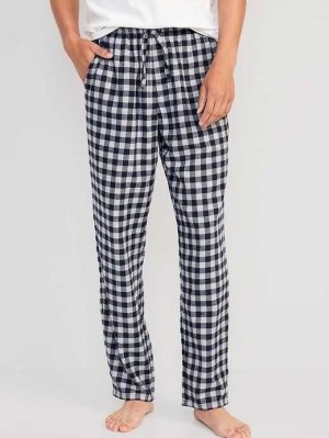 Pyjamas Old Navy Matching Flannel Pajama Pants Homme Bleu | 816-SNWXJK
