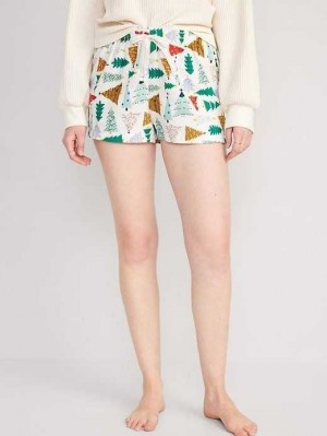 Pyjamas Old Navy Matching Flannel Pajama Shorts Femme O Christmas Tree | 816-RKMIZC