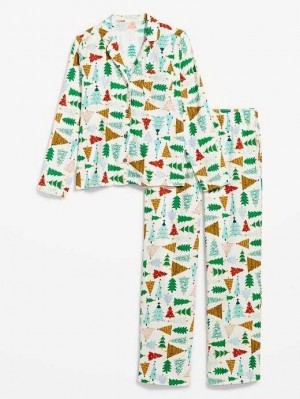 Pyjamas Old Navy Matching Flannel Pajama Set Femme O Christmas Tree | 587-GZQCTI