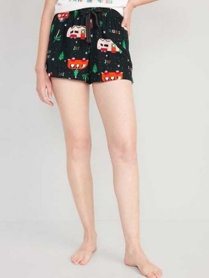 Pyjamas Old Navy Matching Flannel Pajama Shorts Femme Holiday Campers | 378-GAXTFP