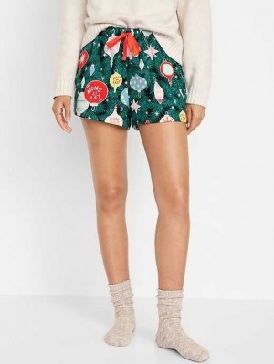Pyjamas Old Navy Matching Flannel Pajama Shorts Femme Tinsel Town | 935-VUNTQC