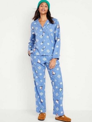 Pyjamas Old Navy Matching Flannel Pajama Set Femme Multicolore | 248-GJHNSC