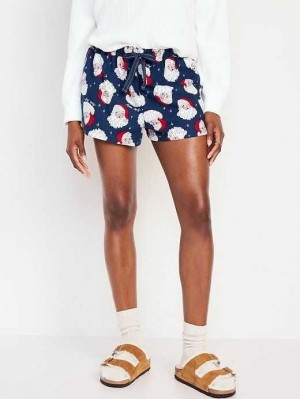 Pyjamas Old Navy Matching Flannel Pajama Shorts Femme Beige | 164-EWYQNK