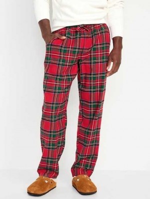 Pyjamas Old Navy Matching Flannel Pajama Pants Homme Rouge | 893-CHFJBW
