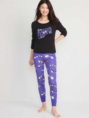 Pyjamas Old Navy Matching Graphique Pajama Set Femme Booooo Creeew | 820-QTUEPG