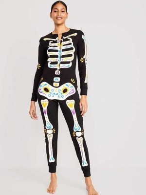 Pyjamas Old Navy Matching Halloween One-Piece Pajamas Femme Multicolore | 671-EWFMKO