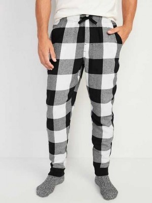 Pyjamas Old Navy Matching Plaid Flannel Jogger Pajama Pants Homme Noir | 653-TJAVCS