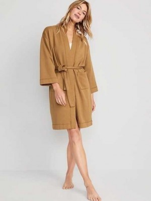 Pyjamas Old Navy Oversized Fleece Pajama Robe Femme Sycamore Bark | 461-DXRZVN