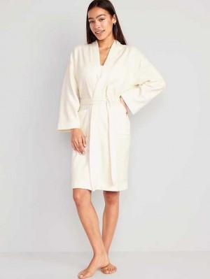 Pyjamas Old Navy Oversized Fleece Pajama Robe Femme Creme De La Creme | 312-ISKMWY