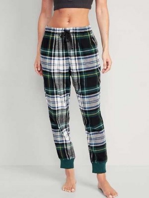 Pyjamas Old Navy Printed Flannel Jogger Pajama Pants Femme Vert | 986-ICSVKJ