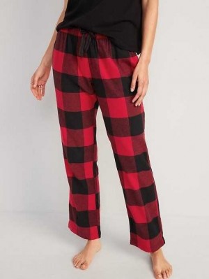 Pyjamas Old Navy Printed Flannel Pajama Pants Femme Rouge | 790-PAJOWZ