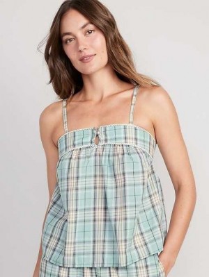 Pyjamas Old Navy Rayé Smocked Pajama Cami Swing Top Femme Bleu | 456-CLIEHM