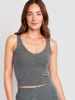 Pyjamas Old Navy Rib-Knit Lounge Tank Top Femme Grise | 520-HICMGT