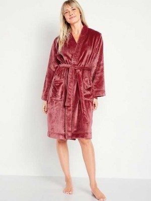 Pyjamas Old Navy Sherpa Tie-Belt Robe Femme Redstone | 034-DHKVBQ