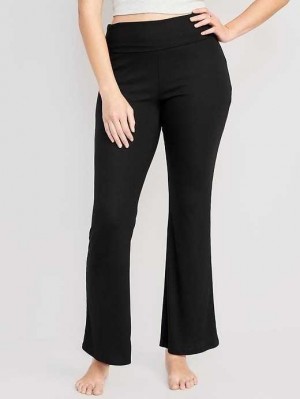 Pyjamas Old Navy UltraLite Foldover-Taille Flare Lounge Pants Femme Noir | 316-OKUBFP