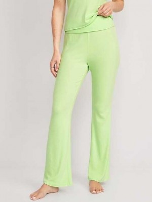 Pyjamas Old Navy UltraLite Foldover-Taille Flare Lounge Pants Femme Soft Limon | 901-CNYRWL