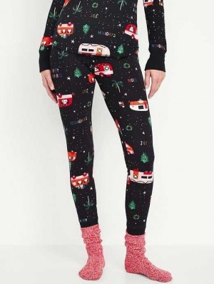 Pyjamas Old Navy Waffle-Knit Pajama Leggings Femme Holiday Campers | 743-OFWLKU