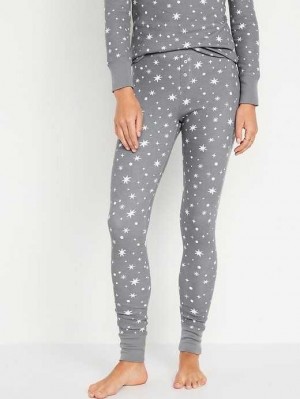 Pyjamas Old Navy Waffle-Knit Pajama Leggings Femme Grise | 401-OUVNSY