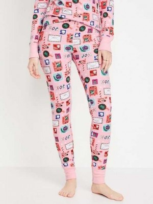 Pyjamas Old Navy Waffle-Knit Pajama Leggings Femme Rose | 379-VACLUB