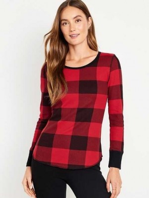 Pyjamas Old Navy Waffle-Knit Pajama Top Femme Rouge | 761-YLXRQF