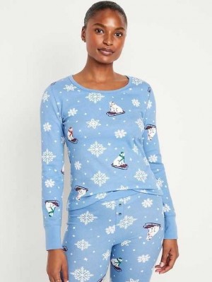 Pyjamas Old Navy Waffle-Knit Pajama Top Femme Multicolore | 623-EOZAPF