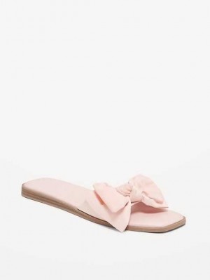 Sandale Old Navy Bow-Tie Claquette Sandals Femme Rose | 380-KEXDCJ