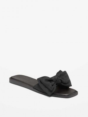 Sandale Old Navy Bow-Tie Claquette Sandals Femme Blackjack | 980-LCTNSJ