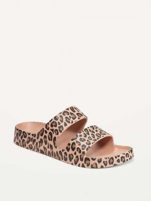 Sandale Old Navy Double-Brides Claquette Sandals Femme Leopard | 029-VILYQH