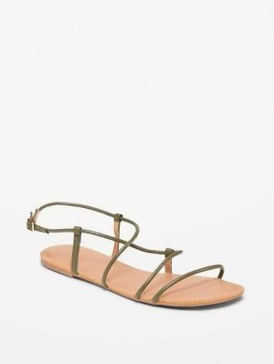 Sandale Old Navy Faux-Cuir Asymmetric Lanières Sandals Femme Alpine Tundra | 025-TEWGXL