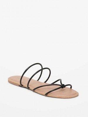 Sandale Old Navy Faux-Cuir Lanières Knotted Sandals Femme Noir | 781-RNVQIG
