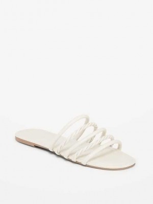 Sandale Old Navy Faux-Cuir Tubular-Twist Sandals Femme Beige | 675-RJPUHS
