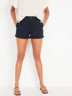 Short Old Navy High-Waisted OGC Pull-On Chino Shorts Femme Bleu Marine | 563-KTWOFI