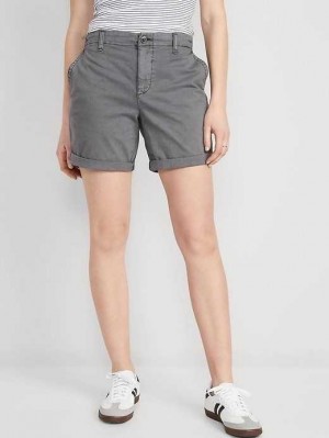 Short Old Navy High-Waisted OGC Pull-On Chino Shorts Femme Panther | 539-RNBWQY