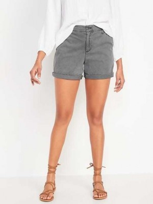 Short Old Navy High-Waisted OGC Pull-On Chino Shorts Femme Panther | 368-QIJOKM