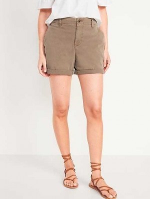 Short Old Navy High-Waisted OGC Pull-On Chino Shorts Femme Sisal | 859-SBTRYV