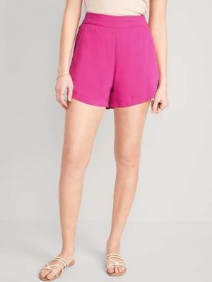 Short Old Navy High-Waisted Playa Soft-Spun Shorts Femme Dragonfruit | 632-JYQBPG