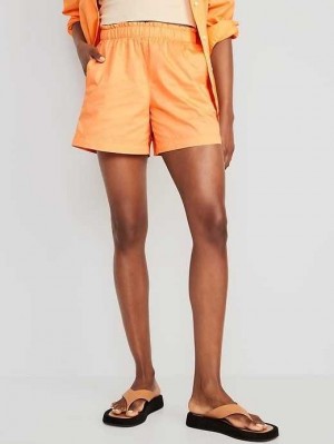 Short Old Navy High-Waisted Poplin Pull-On Shorts Femme Sunfish | 921-HBOCLR